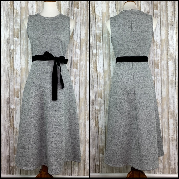 J. Crew Dresses & Skirts - J Crew NWT Gray A-Line Velvet Tie Dress Size 4